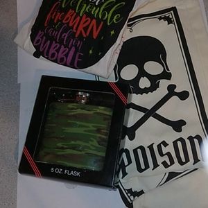 Flask /skull bag combo